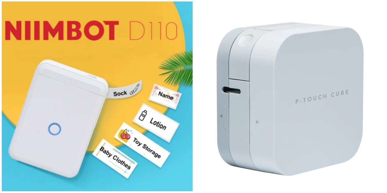 님봇 D110 브라더 PT-P300BT 비교 제품 사진
